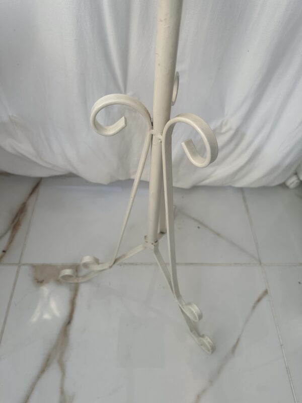 White Heavy Tall Metal Plant Or Flower pot Or Vase Stand - Image 5