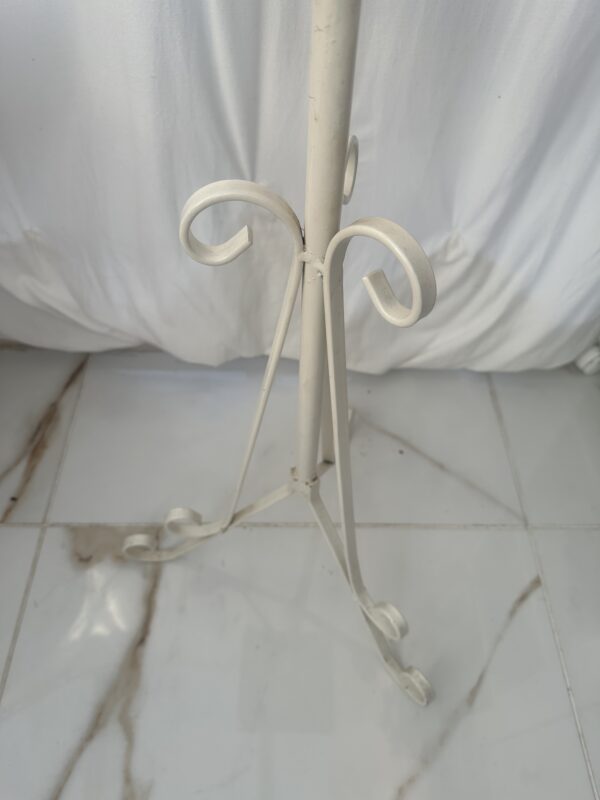 White Heavy Tall Metal Plant Or Flower pot Or Vase Stand - Image 6