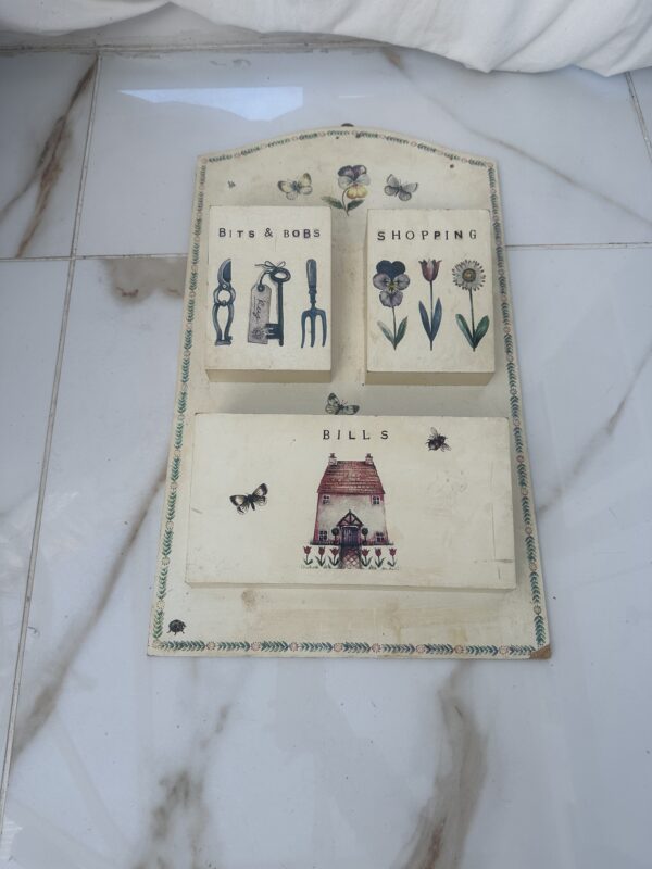 VINTAGE Wooden Money Saver Wall Hanging Home DECOR - Image 2