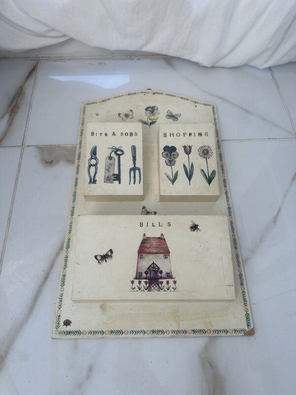 VINTAGE Wooden Money Saver Wall Hanging Home DECOR