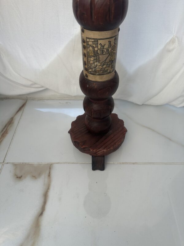 Wooden Large Pillar Ashtray Or Candle Holder - Image 5