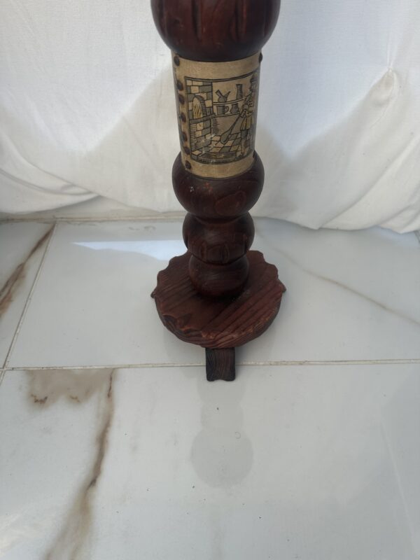 Wooden Large Pillar Ashtray Or Candle Holder - Image 6