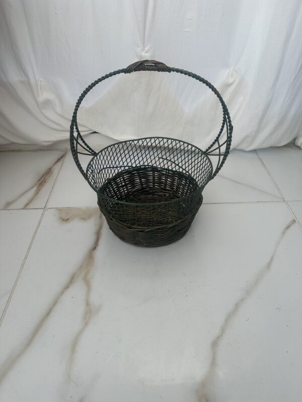 Metal/Rattan Basket - Image 4