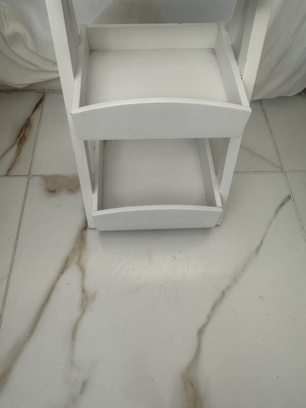 White Wooden Ladder Style Shelf - Image 5