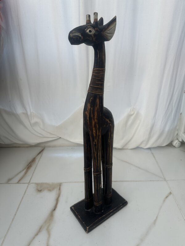 Wooden Carved Giraffe - Image 3