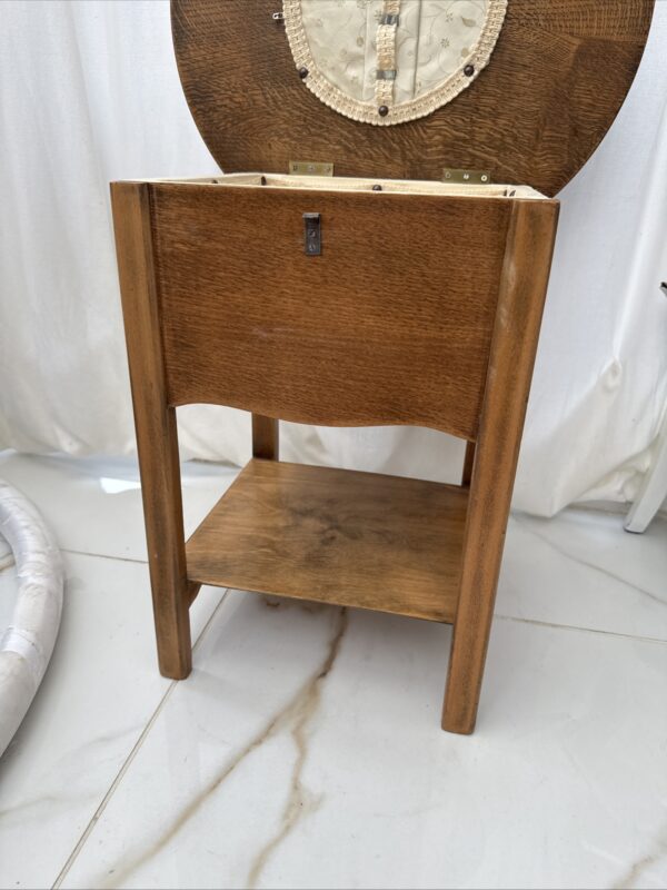 Vintage Antique Portable Storage Lift Top table -Top 49 X H 47cm - Image 6