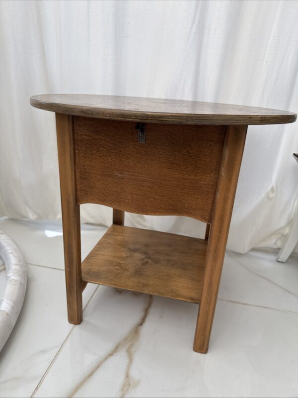 Vintage Antique Portable Storage Lift Top table -Top 49 X H 47cm - Image 14