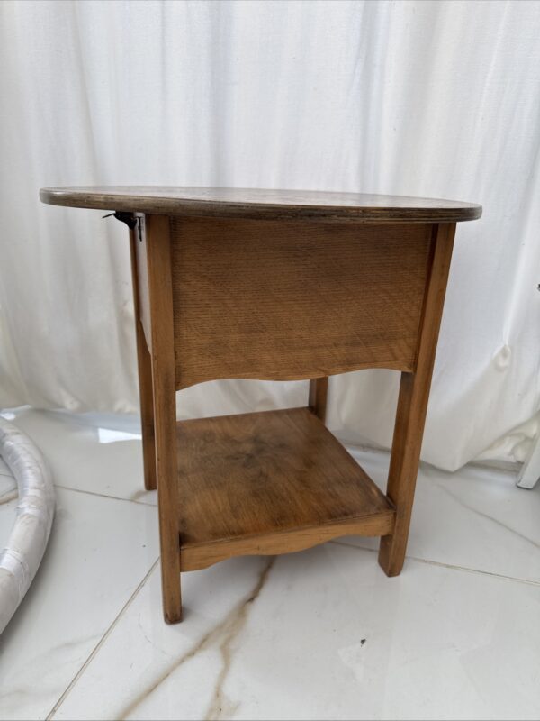 Vintage Antique Portable Storage Lift Top table -Top 49 X H 47cm - Image 13